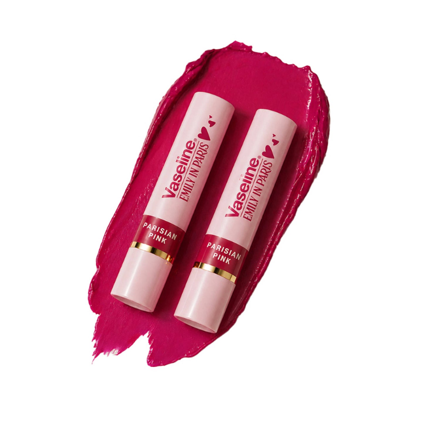 Vaseline Parisian Pink Emily In Paris Limited Edition Pink Tinted Lip Balm Stick - Pack Of 2