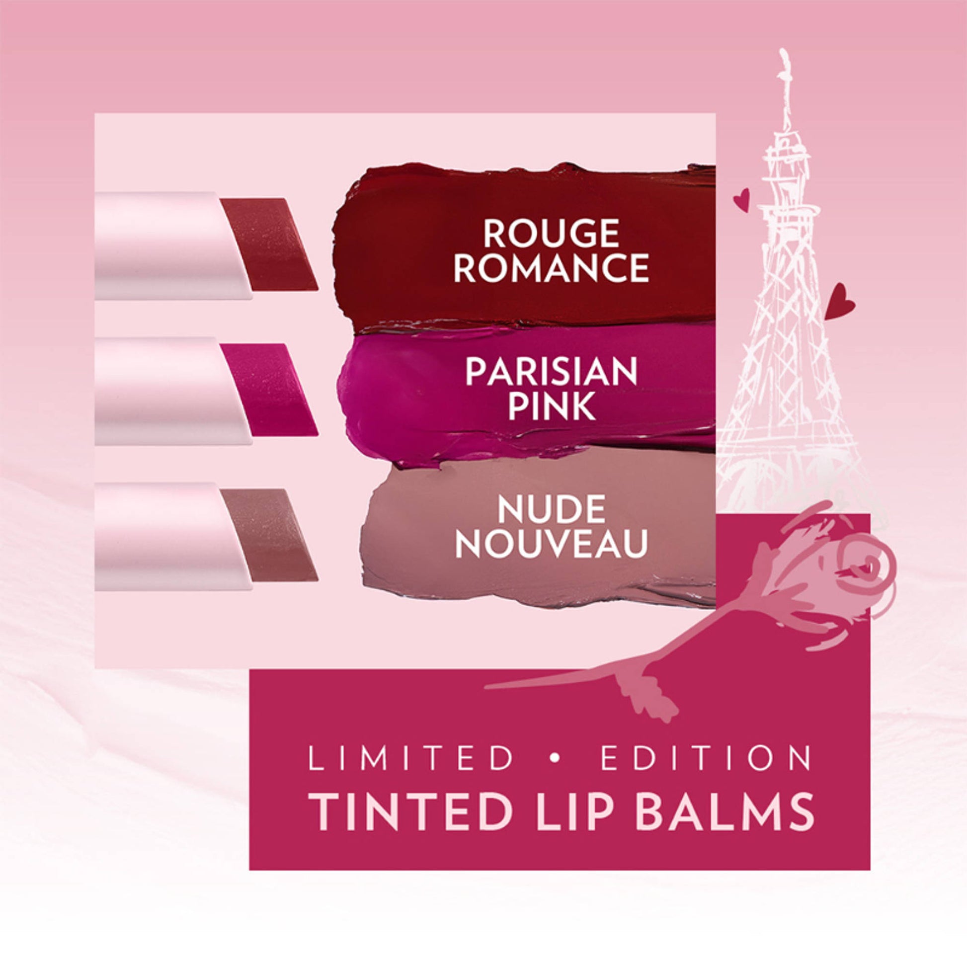 Vaseline Parisian Pink Emily In Paris Limited Edition Pink Tinted Lip Balm Stick - Pack Of 2