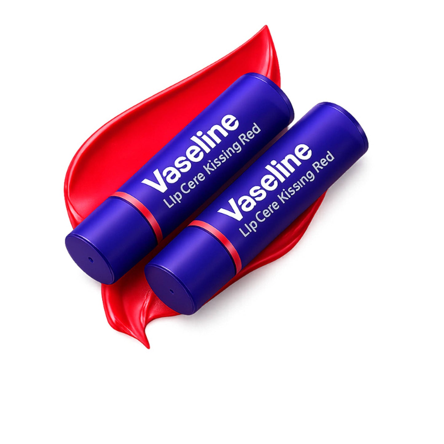 Vaseline Colour+Care Kissing Red Tinted Lip Balm Stick - Pack Of 2