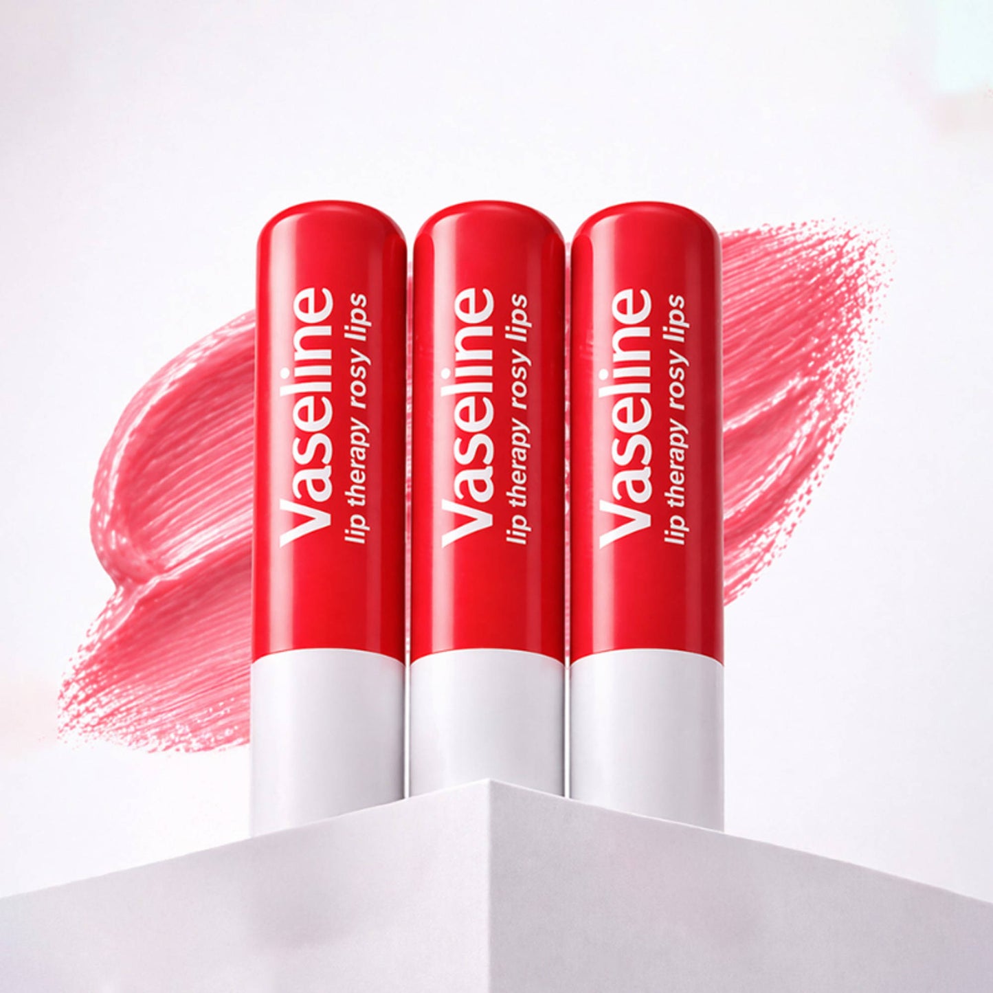 Vaseline Lip Care Rosy Lips Tinted Lip Balm Stick - Pack Of 3