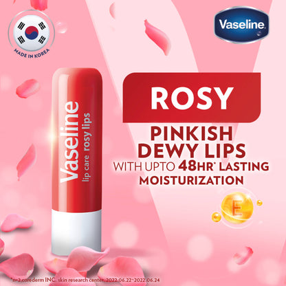 Vaseline Lip Care Rosy Lips Tinted Lip Balm Stick - Pack Of 3