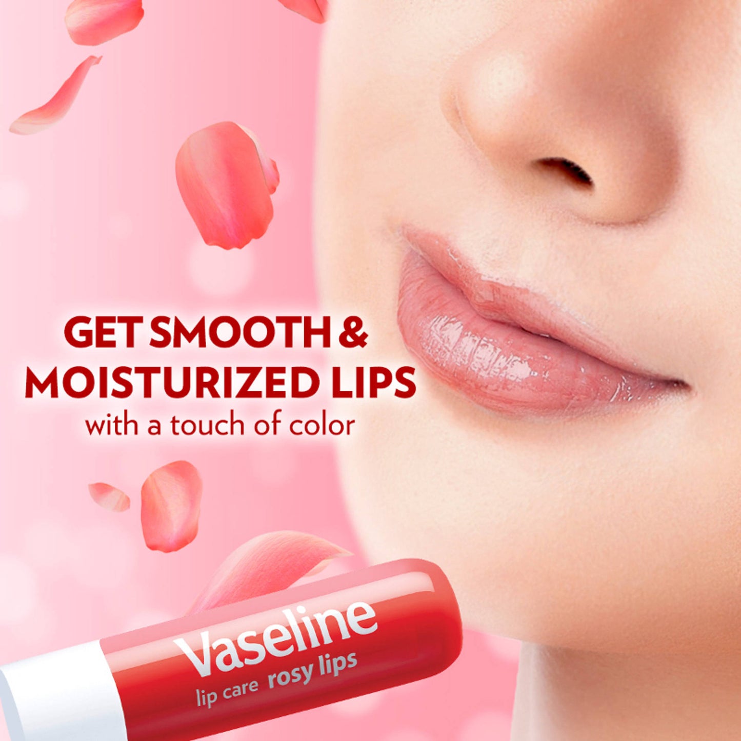 Vaseline Lip Care Rosy Lips Tinted Lip Balm Stick - Pack Of 3