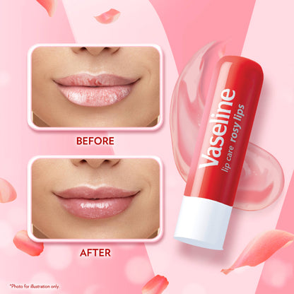Vaseline Lip Care Rosy Lips Tinted Lip Balm Stick - Pack Of 3
