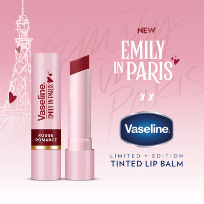 Vaseline Rouge Romance Emily In Paris Limited Edition Red Tinted Lip Balm Stick - Pack Of 3