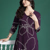 Dhiyona IE Floral Printed Sequinned Kurta with Palazzos