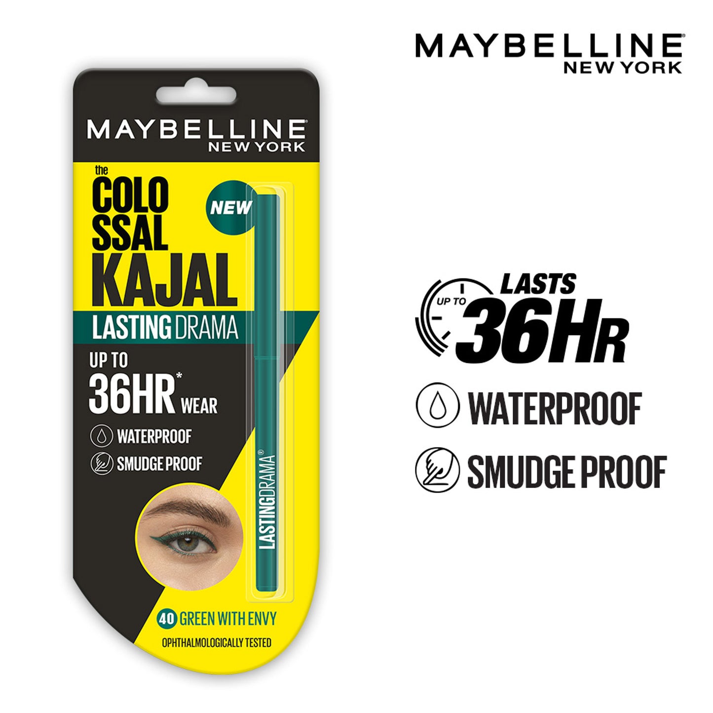 Maybelline New York Colossal Lasting Drama Kajal - Green With Envy