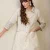 Dhiyona IE Women Woven Design Embroidered Kurta with Trousers