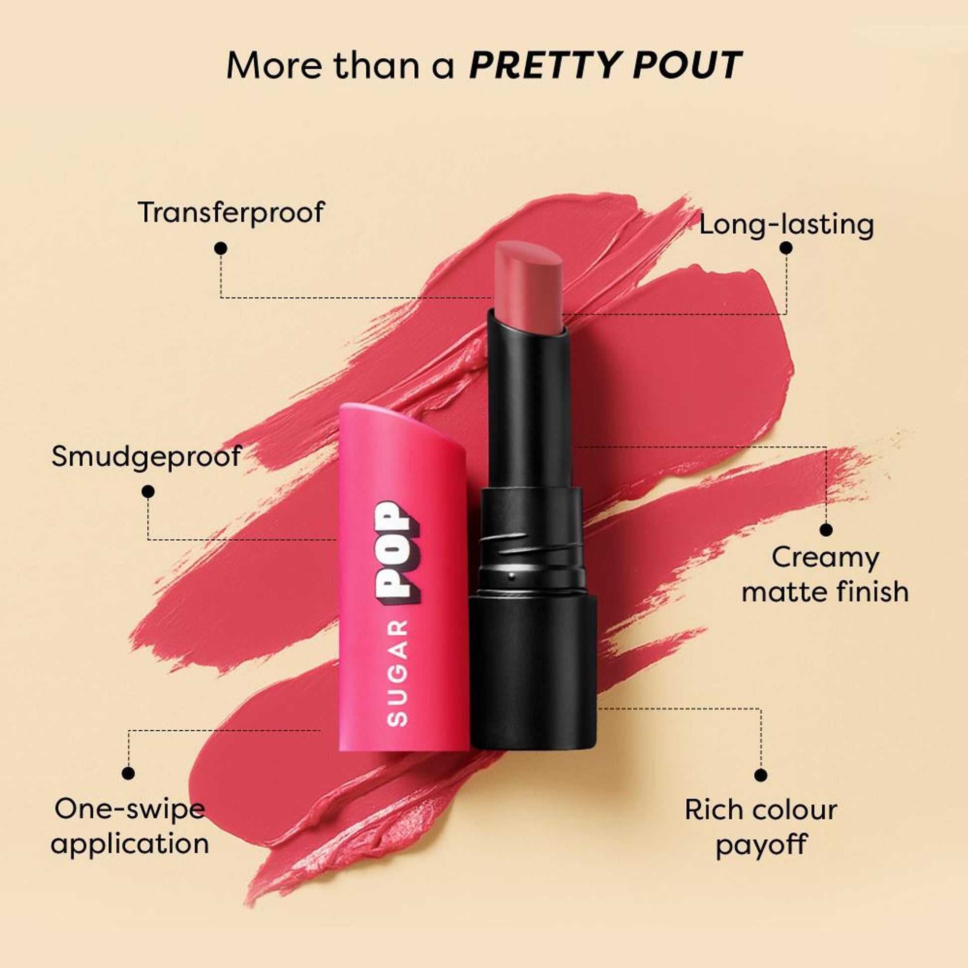 SUGAR POP Transferproof Lipstick, Waterproof - 11 Maroon Magic