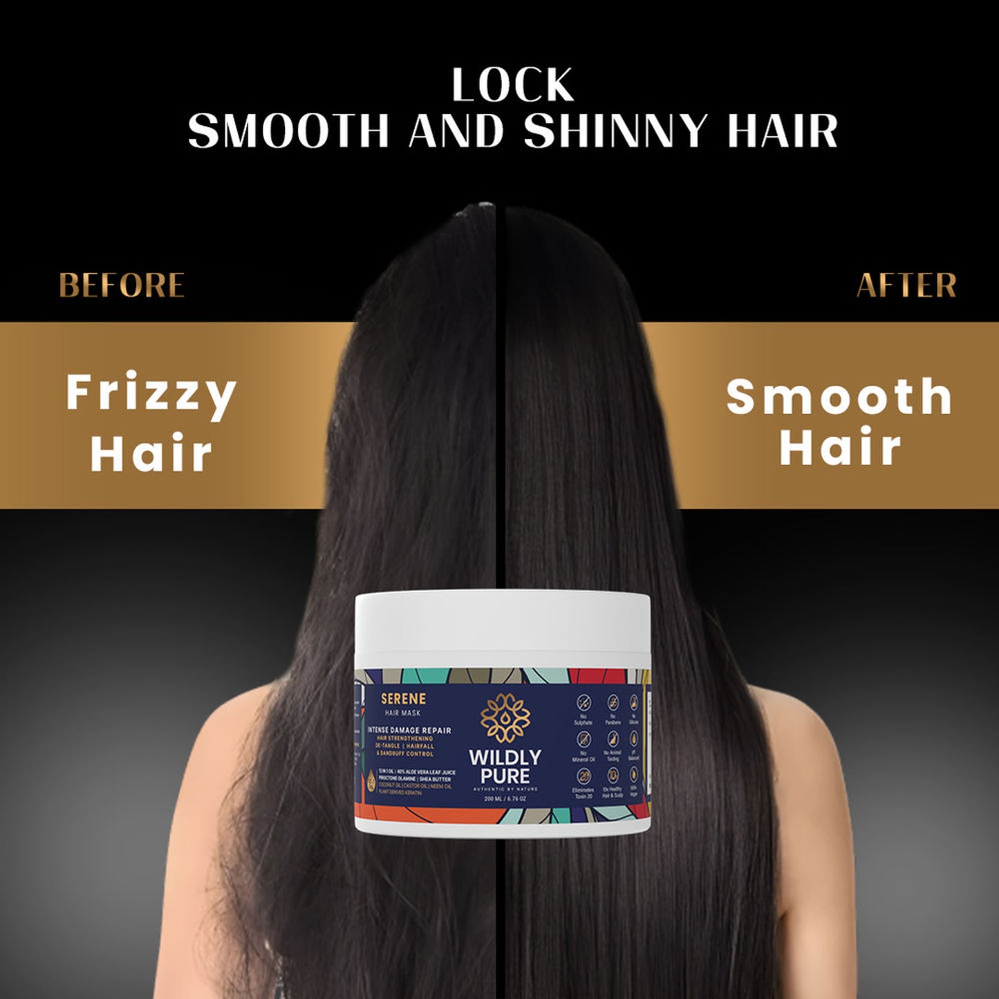 Wildly Pure Smoothening Hair Spa Mask for Dry & frizzy hair with Natural Biolipid Complex & 12 Oils