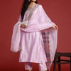 Dhiyona IE Floral Embroidered Liva Kurta With Trousers & Dupatta
