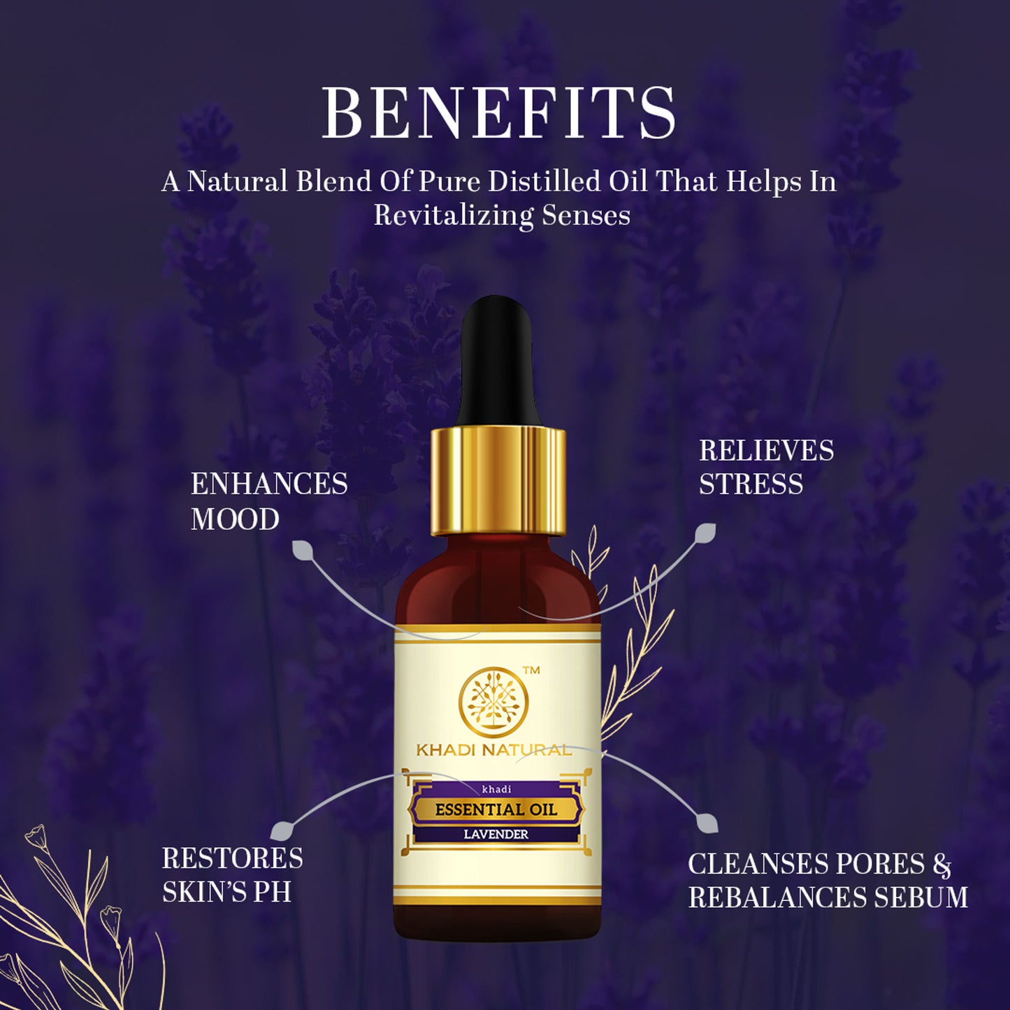 Khadi Natural Lavender Essential Oil Prevent Hair Fall