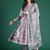 Dhiyona IE Women Floral Printed Pure Cotton Kurta with Trousers & With Dupatta