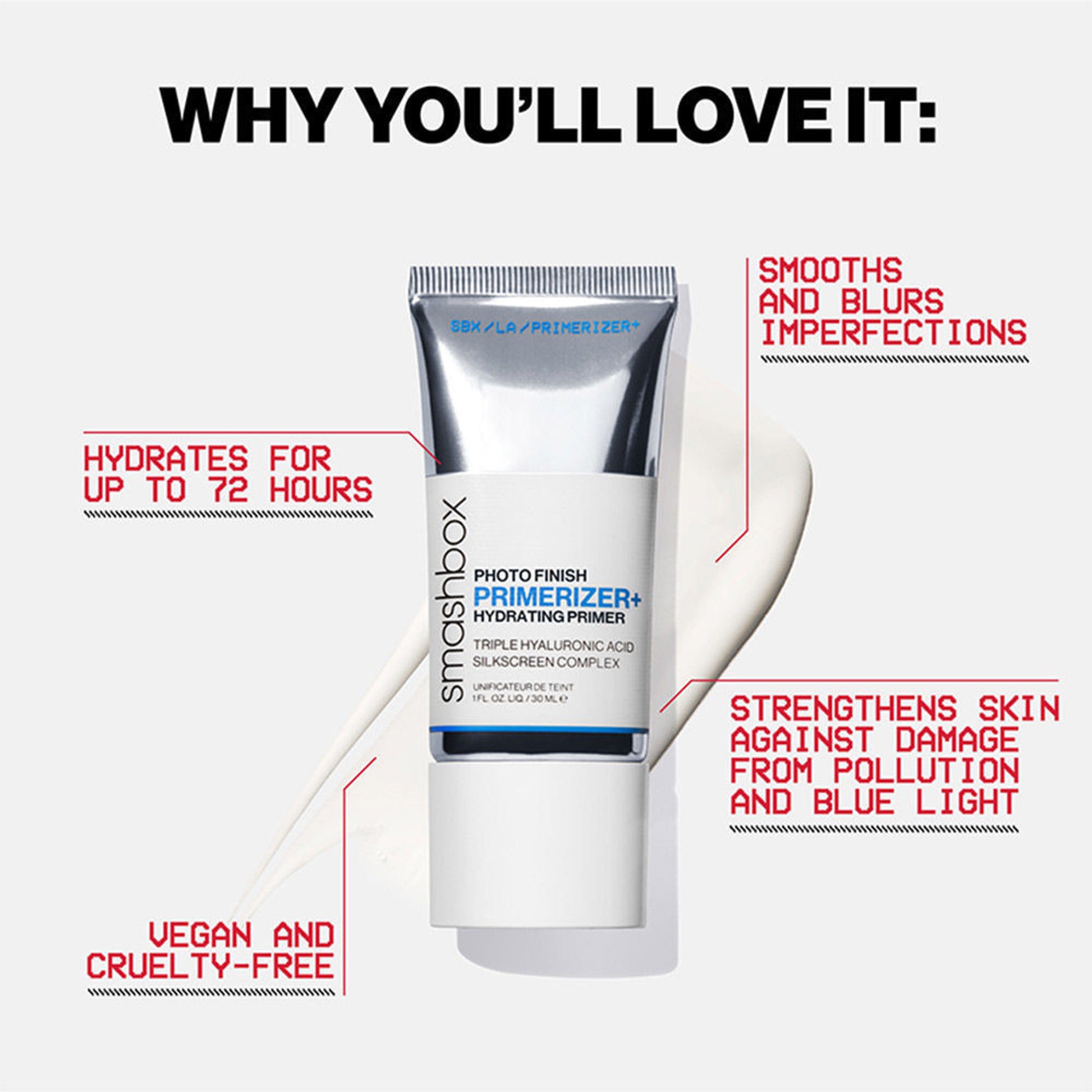 Smashbox Photo Finish Primerizer+ Hydrating Primer with Triple Hyaluronic Acid