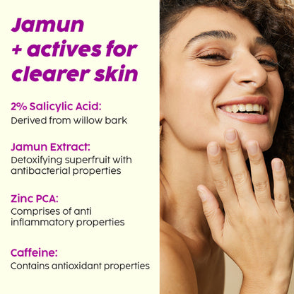 PLIX 2% Salicylic Acid Jamun Active Acne Control Dewy Serum for Active Acne & Dark Spot Reduction