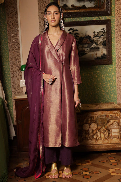 Women's Imperial Purple Woven Salwar Suit