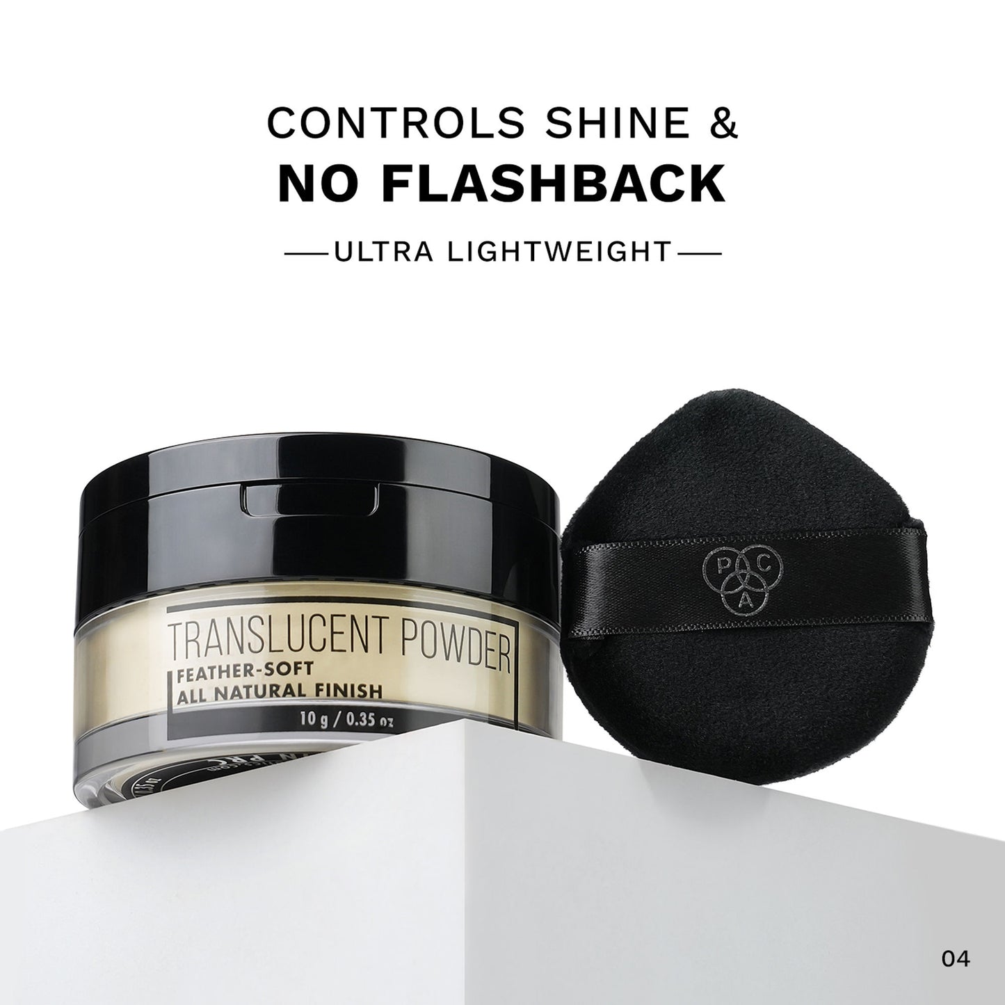 PAC Translucent Powder - Controls Shine, Prevents Flashbacks, Lightweight Setting Powder - 04