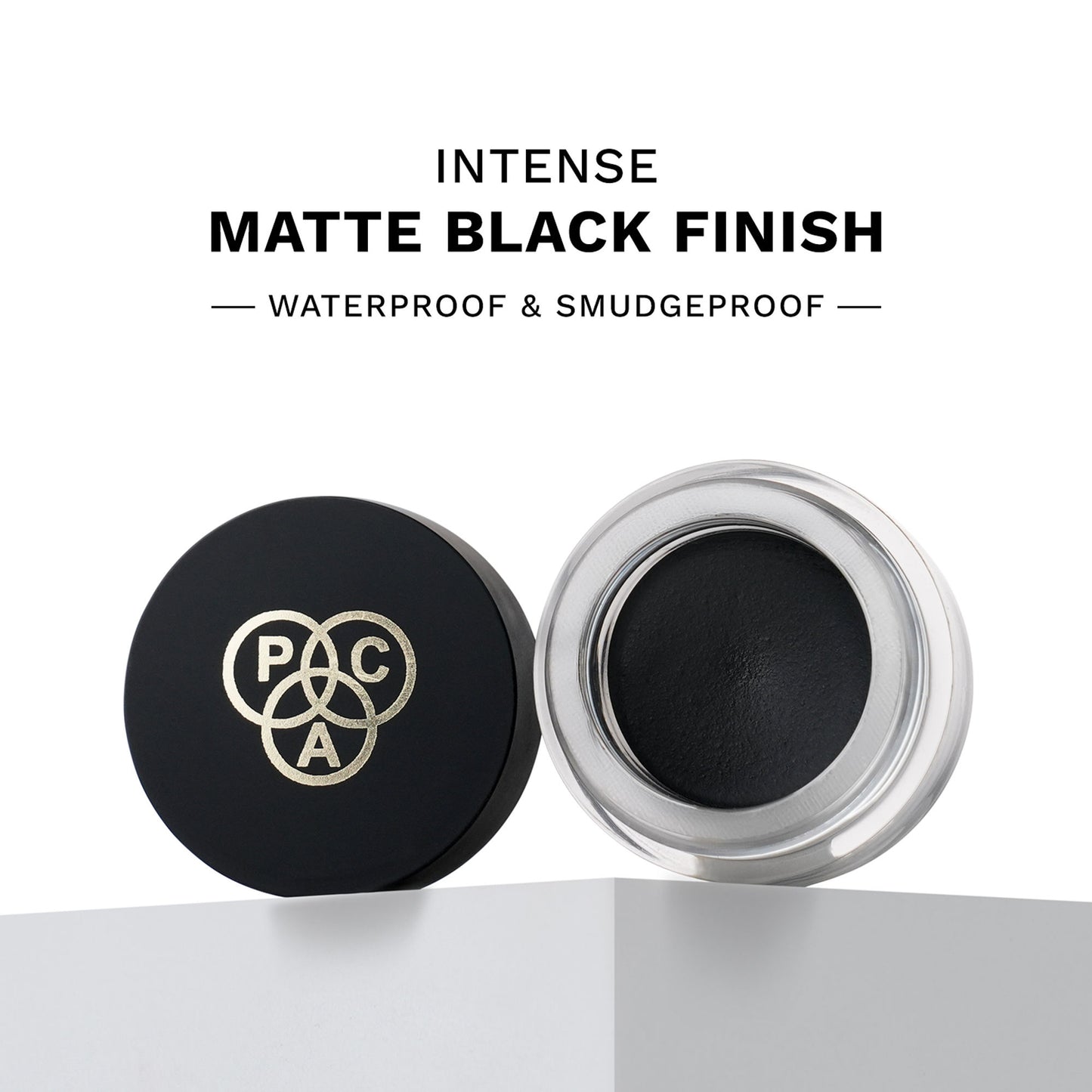 PAC Spotlight Gel EyeLiner - Intense Pigment, Matte Nude Finish, 24H Waterproof & Smudgeproof - Black