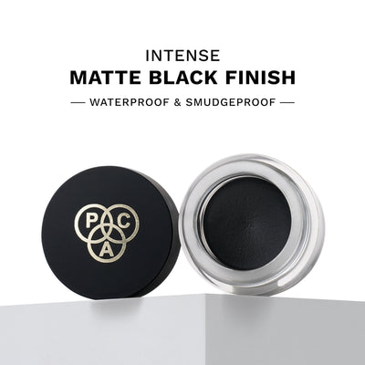 PAC Spotlight Gel EyeLiner - Intense Pigment, Matte Nude Finish, 24H Waterproof & Smudgeproof - Black