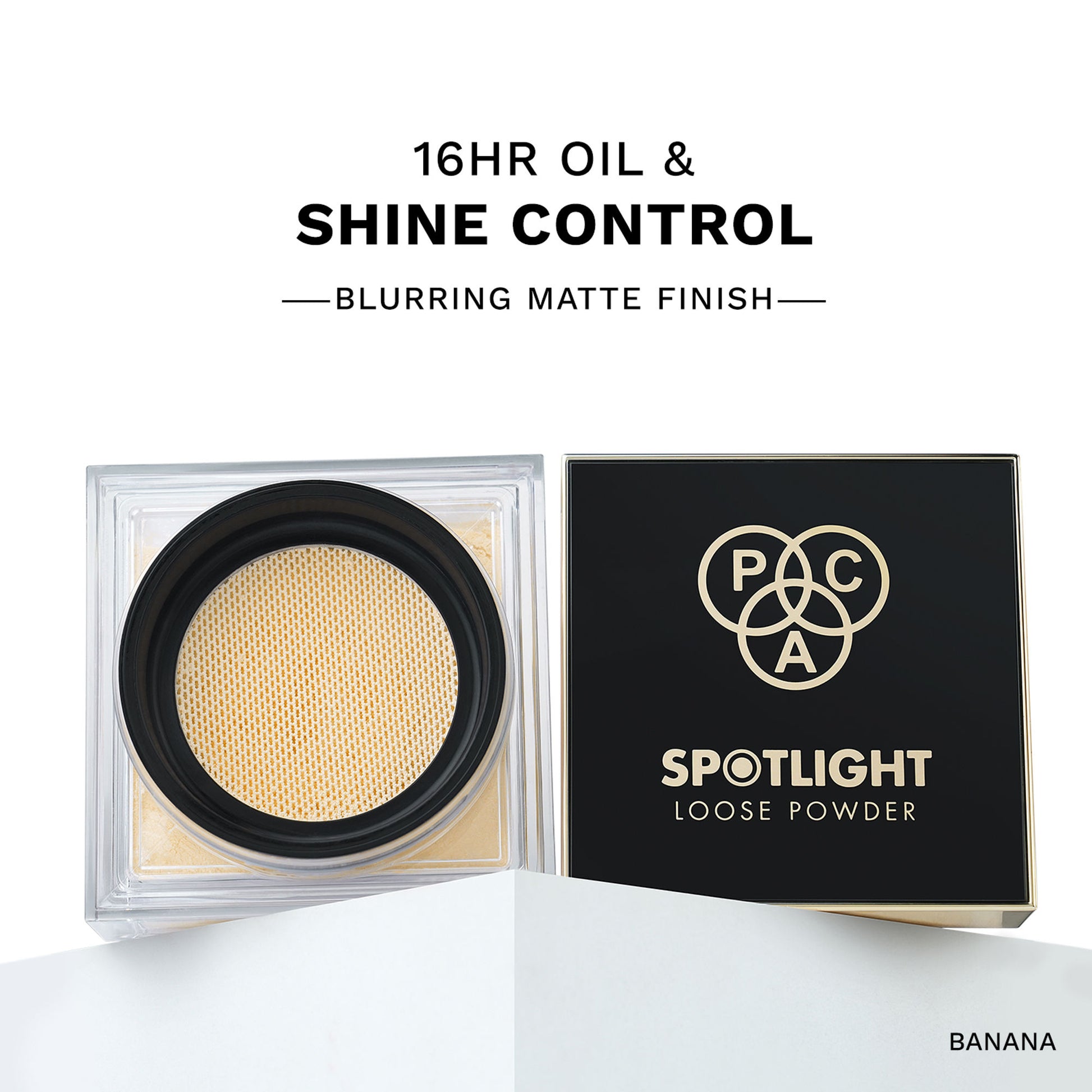 PAC Spotlight Loose Powder - Ultra Fine Lightweight Formula, Blurs Lines & Controls Shine - Banana