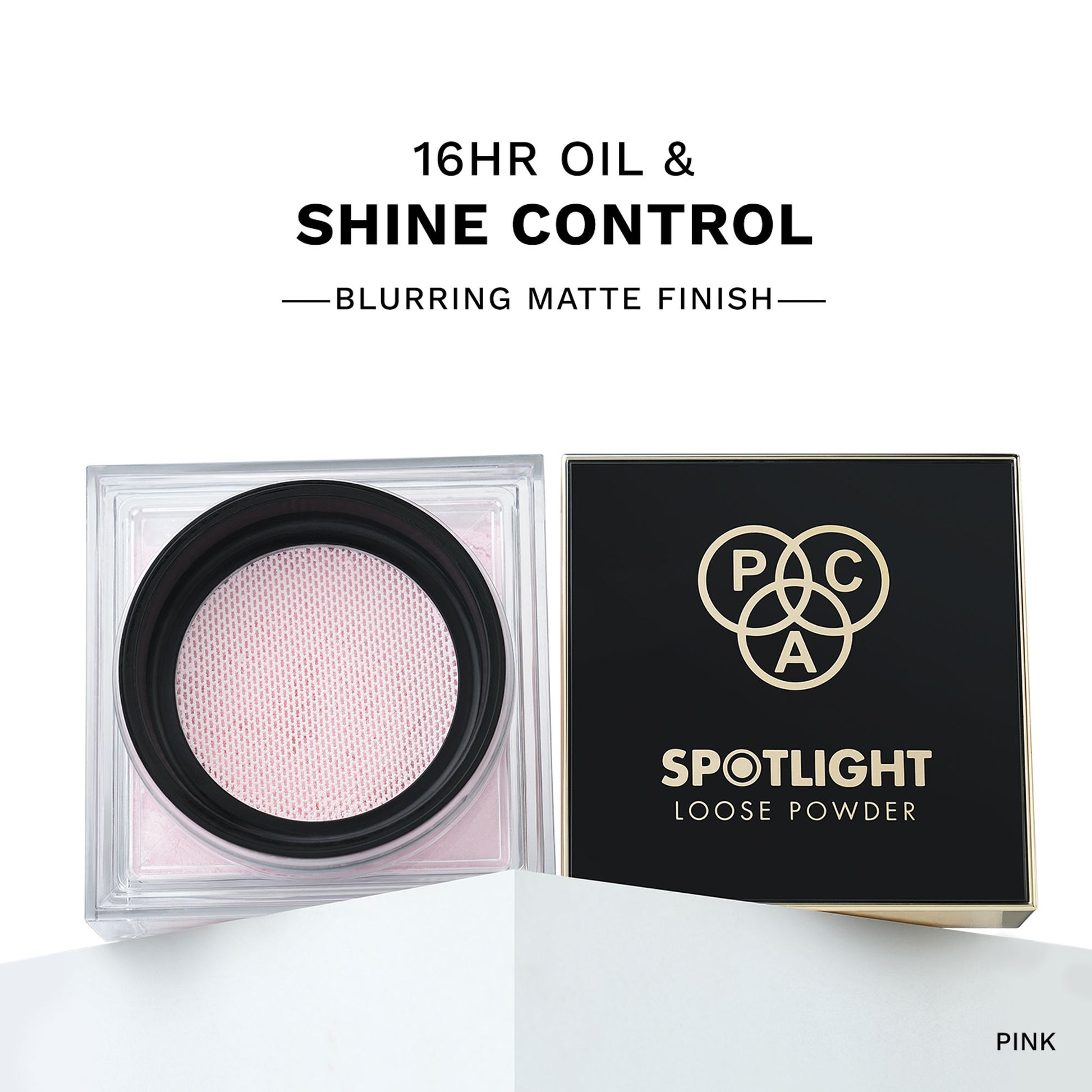 PAC Spotlight Loose Powder - Ultra Fine Lightweight Formula, Blurs Lines & Controls Shine - Pink