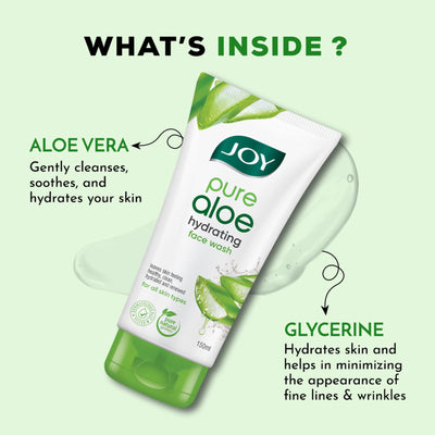 Joy Hydrating Aloe Vera Face Wash For Summers To Controls Excess Oil & Removes Dirt