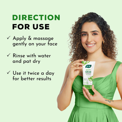 Joy Hydrating Aloe Vera Face Wash For Summers To Controls Excess Oil & Removes Dirt