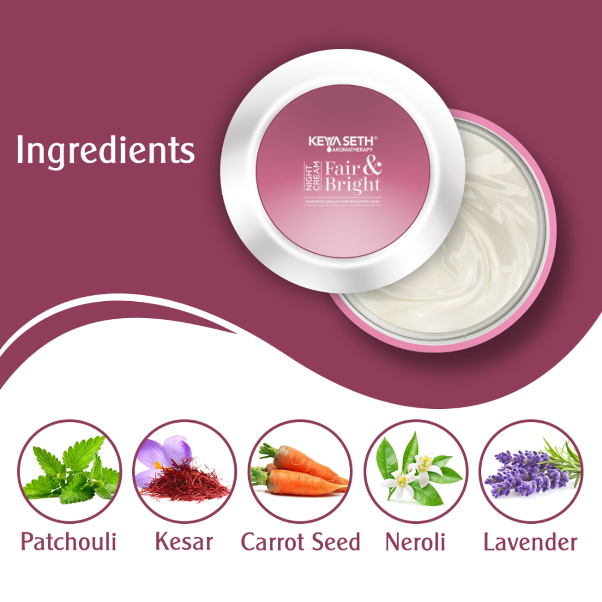 Keya Seth Aromatherapy Fair & Bright Night Cream for Brighter Skin