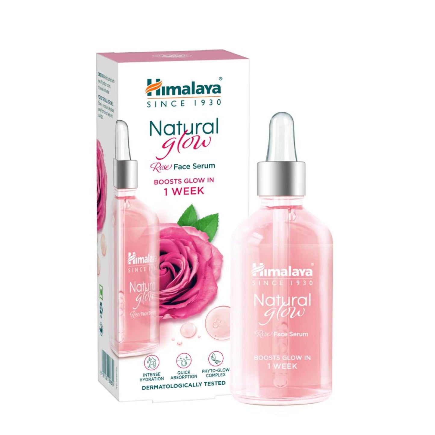 Himalaya Natural Glow Rose Face Serum with 5% Rose Extract & Hyaluronic Acid