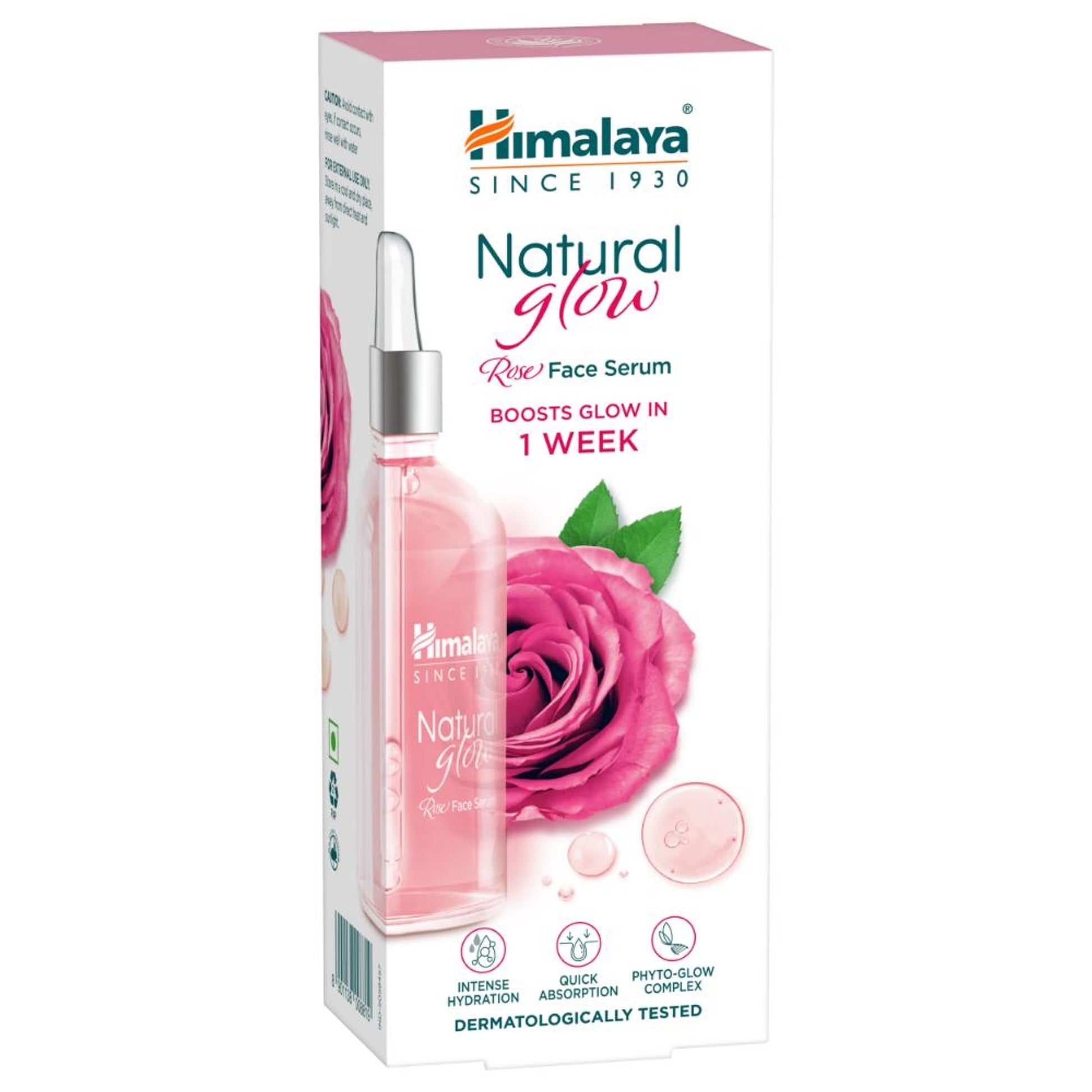 Himalaya Natural Glow Rose Face Serum with 5% Rose Extract & Hyaluronic Acid