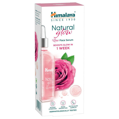 Himalaya Natural Glow Rose Face Serum with 5% Rose Extract & Hyaluronic Acid