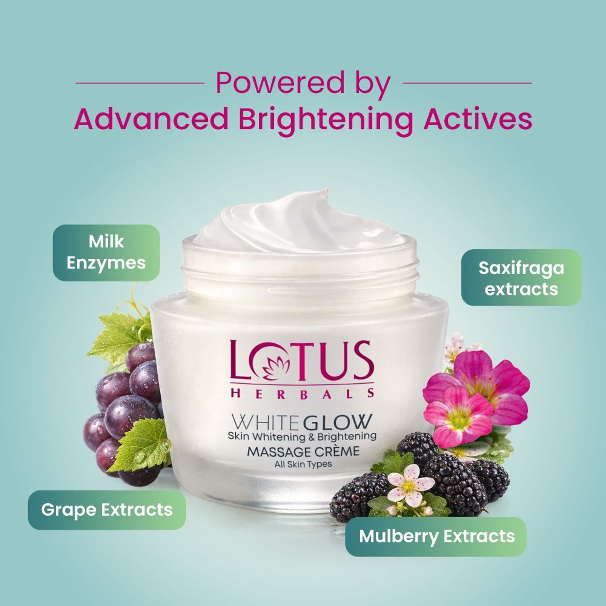 Lotus Herbals WhiteGlow Skin Whitening & Brightening Massage Cream