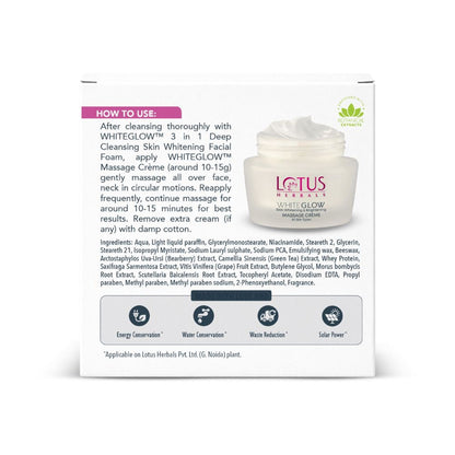 Lotus Herbals WhiteGlow Skin Whitening & Brightening Massage Cream