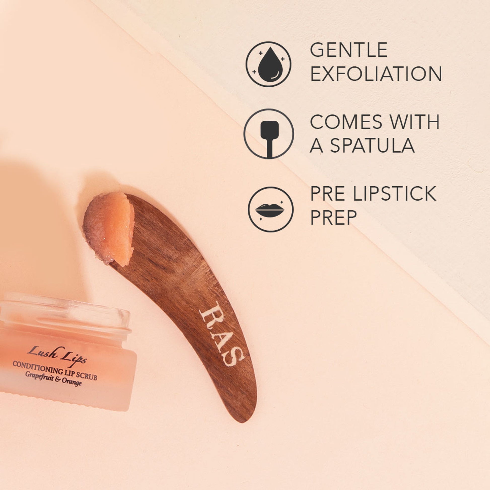 RAS Luxury Oils Lush Lips Conditioning Lip Scrub With Grapefruit & Orange