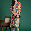 Indyancart IE Floral Printed Pure Cotton Kurta with Trousers
