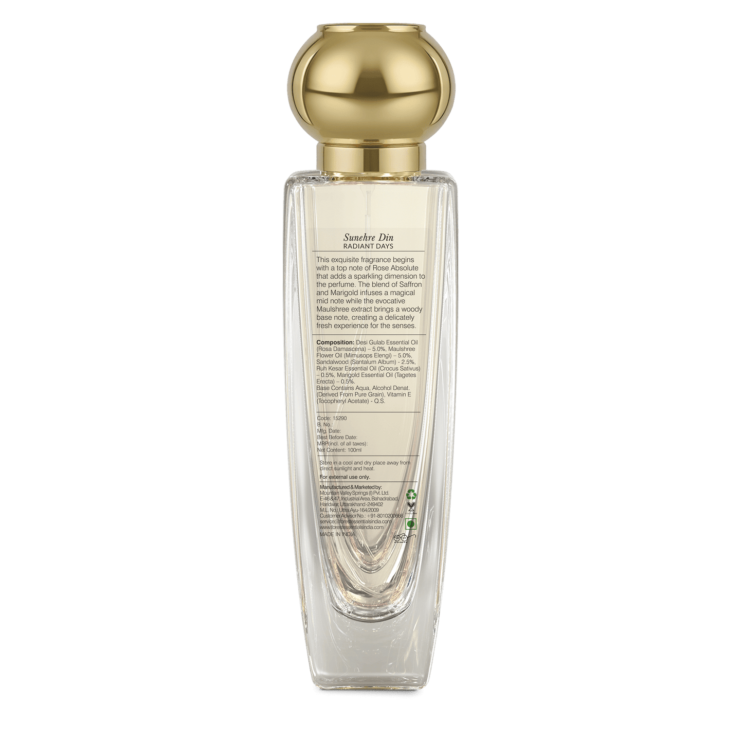 Forest Essentials Intense Perfumed Body Mist Sunehre Din - Luxury Body Mist Perfume