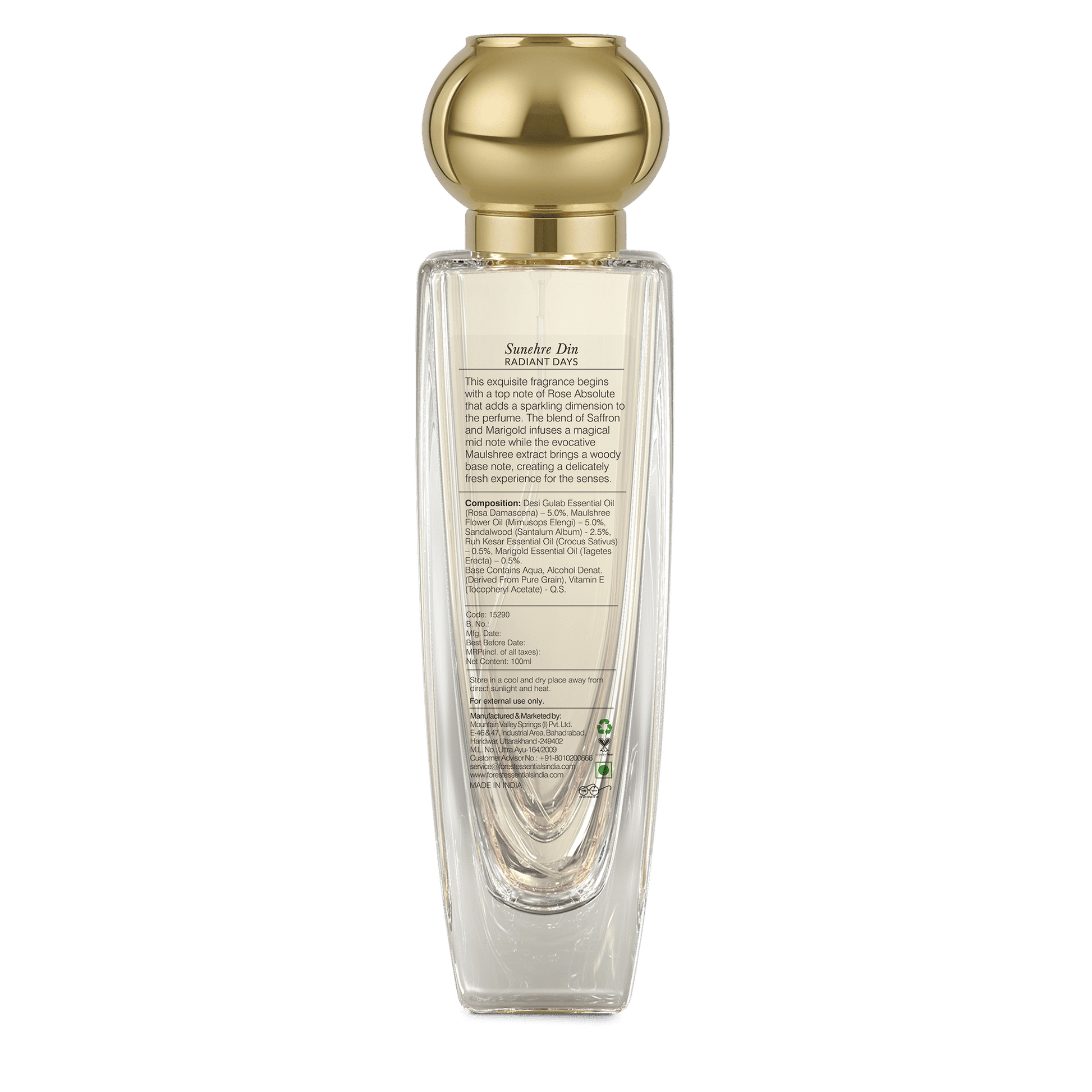 Forest Essentials Intense Perfumed Body Mist Sunehre Din - Luxury Body Mist Perfume