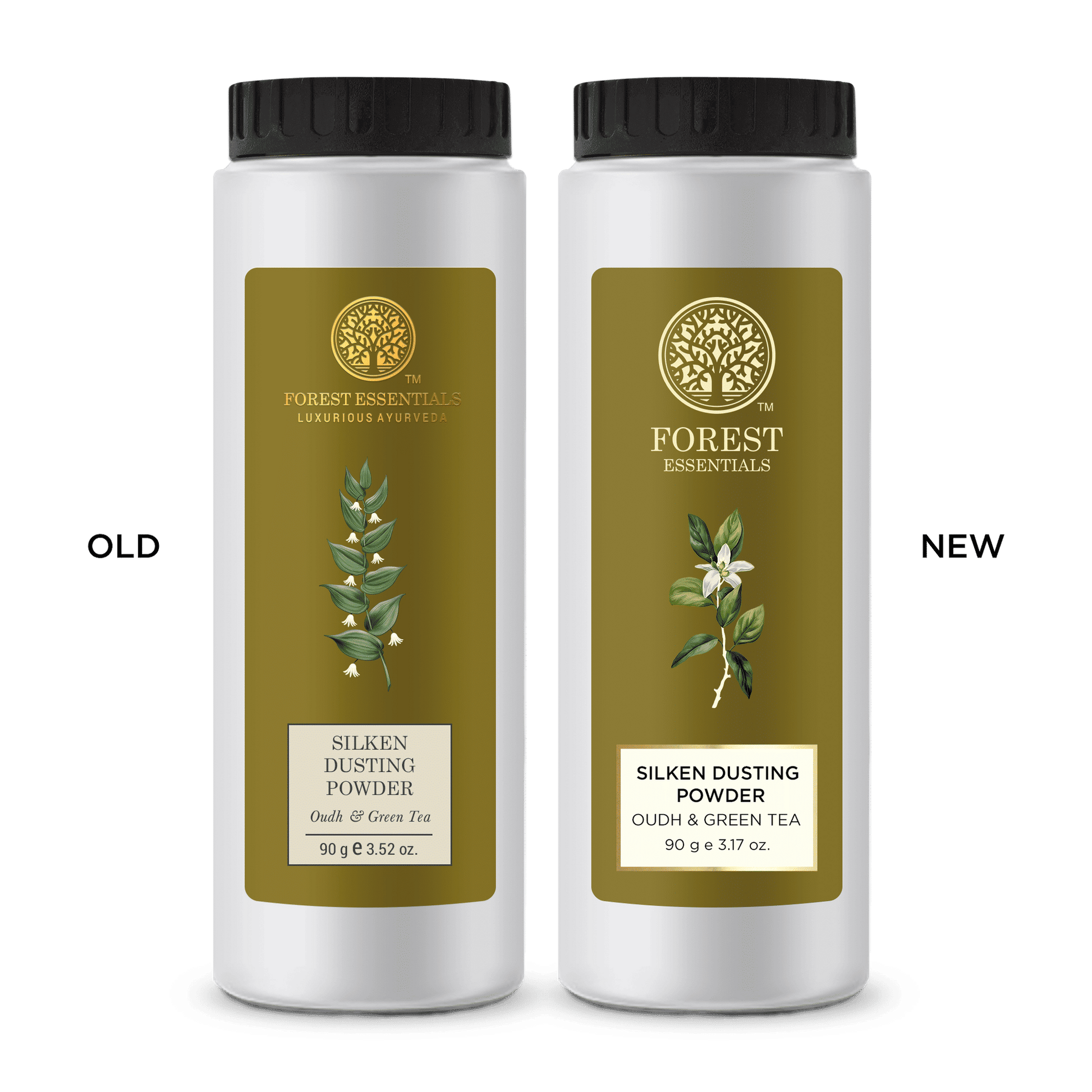 Forest Essentials Silken Dusting Powder Oudh Green Tea Natural Powder - Highly Absorbent