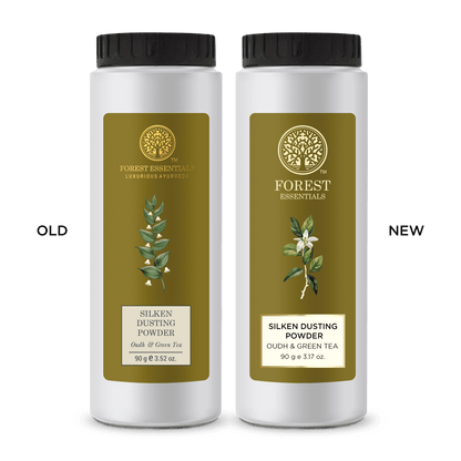 Forest Essentials Silken Dusting Powder Oudh Green Tea Natural Powder - Highly Absorbent