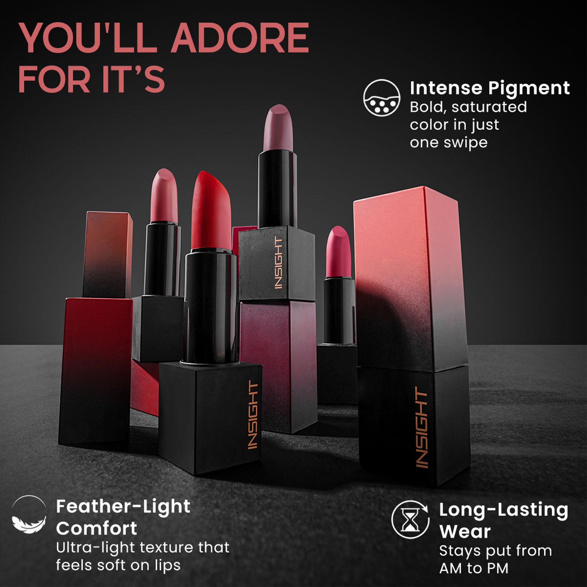 Insight Cosmetics Velvet Matte Lipstick - Amour Mist