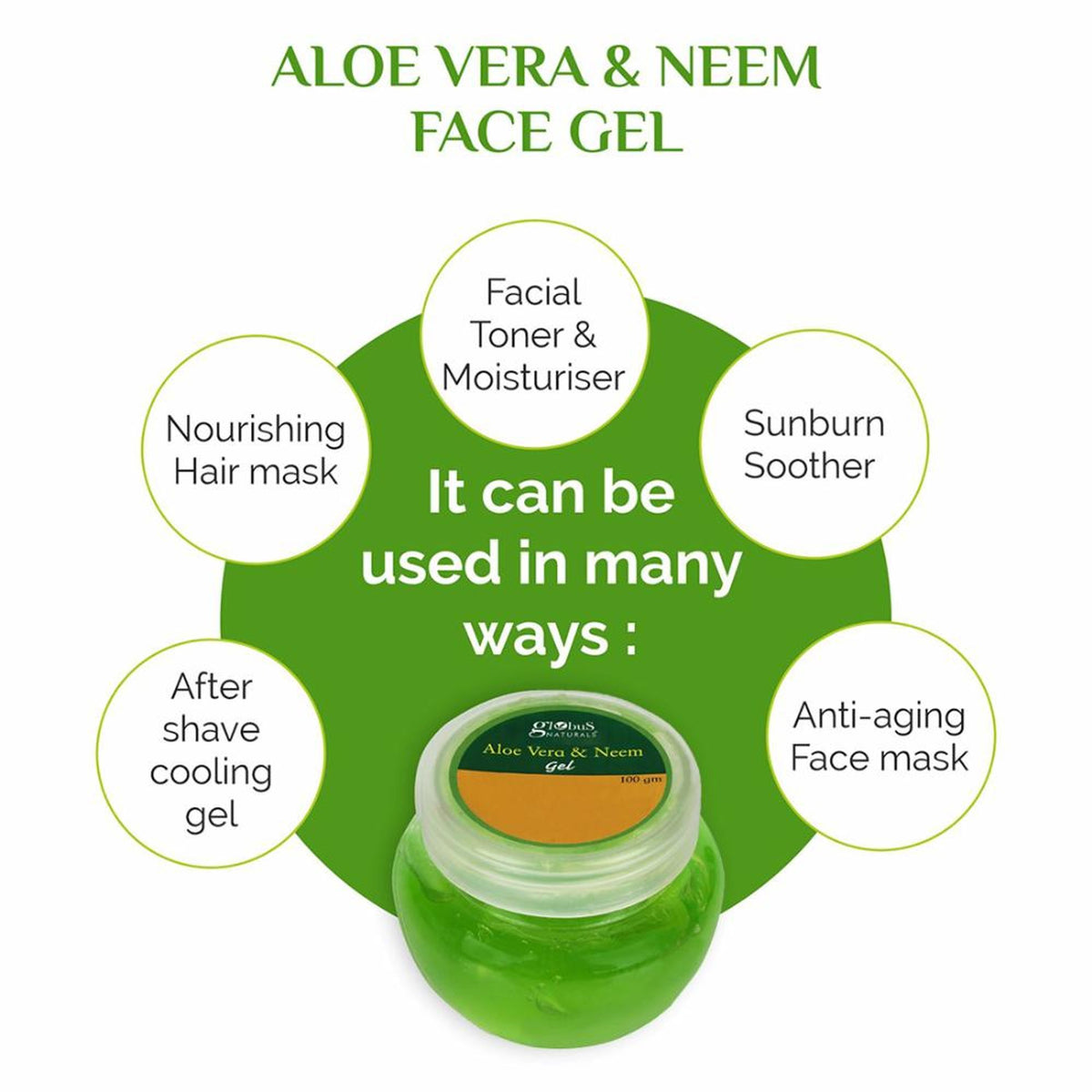 Globus Remedies Aloe Vera & Neem Gel