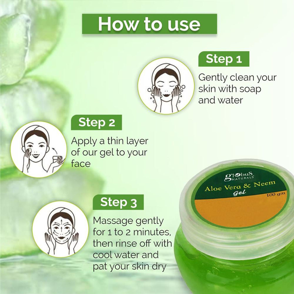 Globus Remedies Aloe Vera & Neem Gel