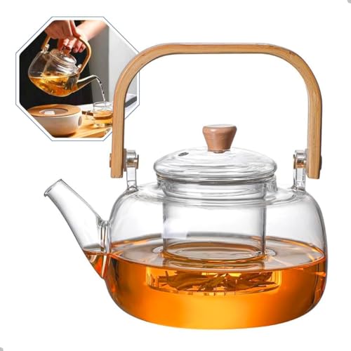 Jinelza Borosilicate Glass Teapot 900ml