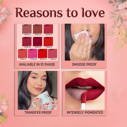 FLiCKA Flicka Tomato Liquid Lipstick in shade 07, rich matte finish, long-lasting, intense pigment, smudge-proof lipstick.