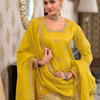Indyancart IE Women Ethnic Motifs Embroidered Regular Kurta with Palazzos & With Dupatta