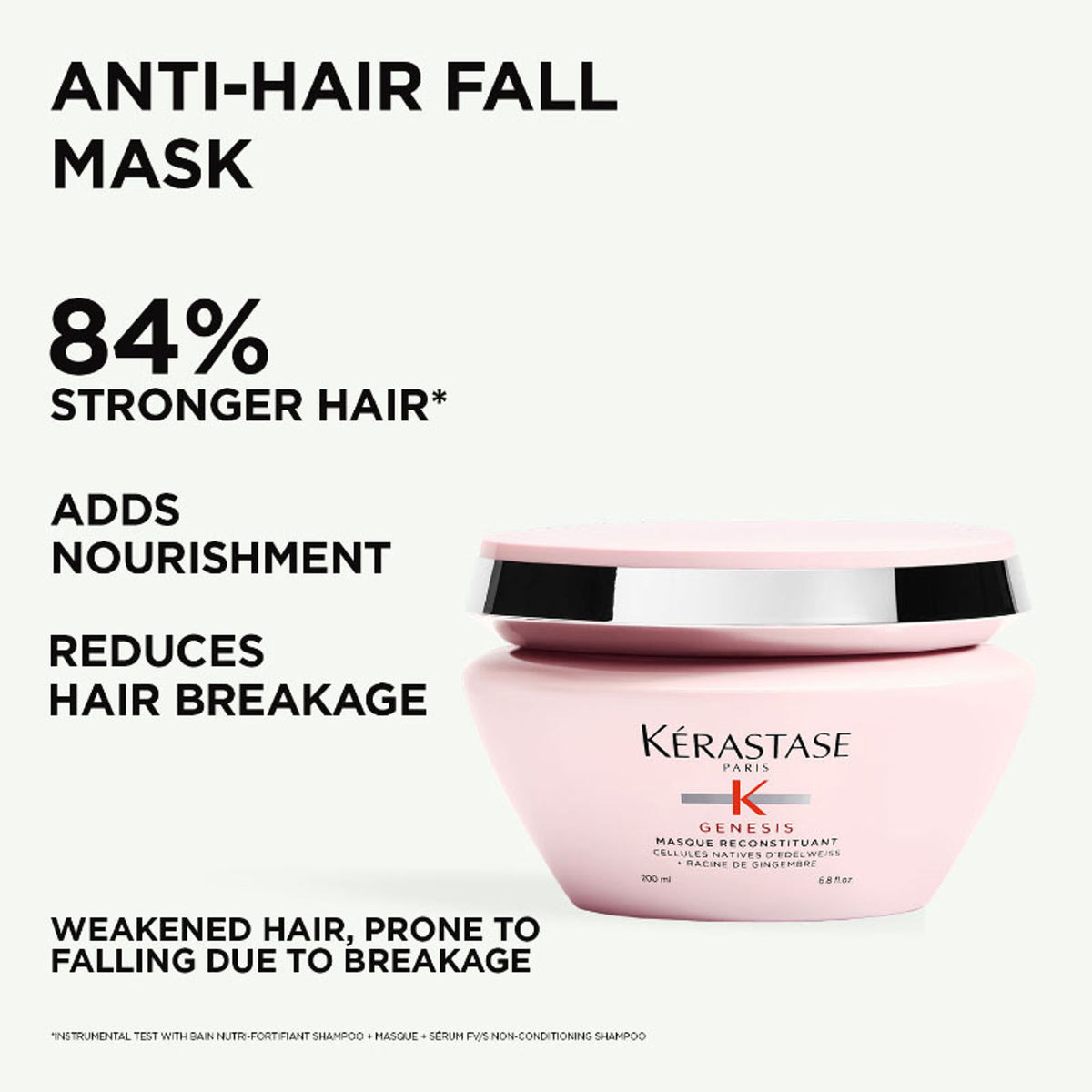 Kerastase Genesis Hair Mask For Medium To Thick Hair, Adds Strength & Reduces Hair Breakage