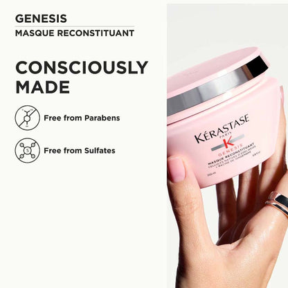 Kerastase Genesis Hair Mask For Medium To Thick Hair, Adds Strength & Reduces Hair Breakage
