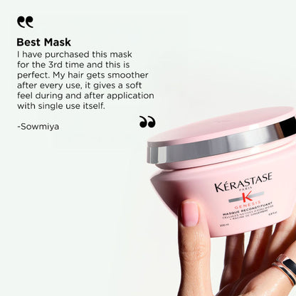 Kerastase Genesis Hair Mask For Medium To Thick Hair, Adds Strength & Reduces Hair Breakage