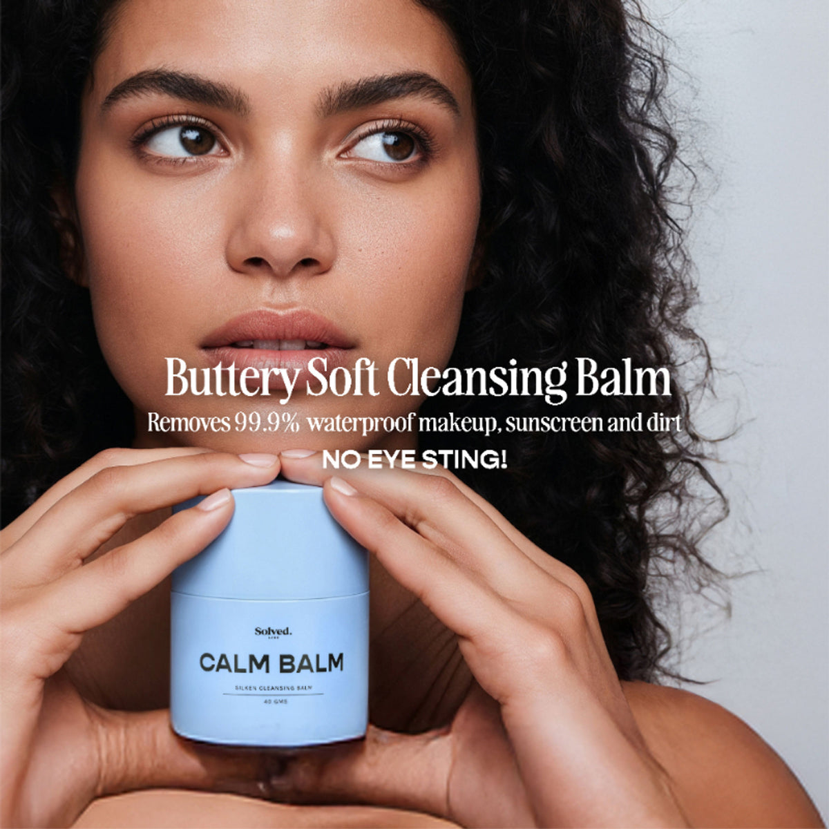Solved Labs CalmBalm Cleansing Balm, Removes waterproof makeup - safe for sensitive eyes