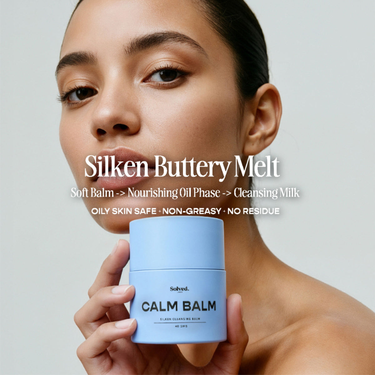 Solved Labs CalmBalm Cleansing Balm, Removes waterproof makeup - safe for sensitive eyes