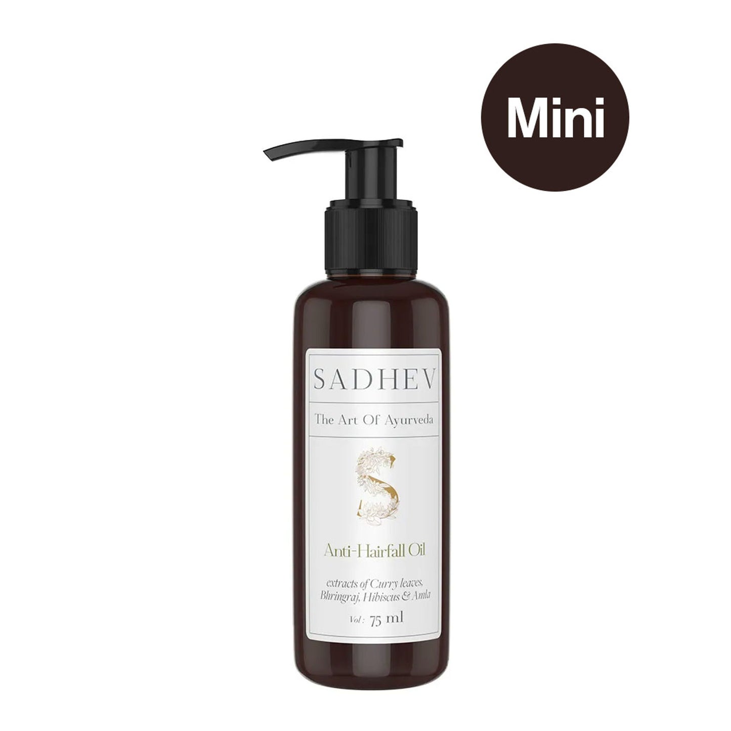 Sadhev Ayurvedic Anti-Hairfall Hair Oil with Curry Leaves, Bhringraj & Amla